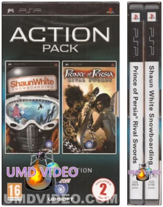 PSP UMD Game Action Pack - Shaun White Snowboarding & Prince Of Persia Rival Swo - Picture 1 of 2