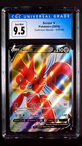 Scizor V Full Art 183/189 Darkness Ablaze Gem Mint CGC 9.5 Graded Pokemon 2020 - Picture 1 of 2