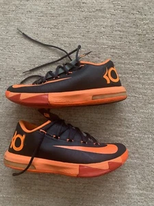 Nike KD VI 6 Anthracite Kevin Durant 599424-007 Black/ Orange Shoes Size 8. - Picture 1 of 5