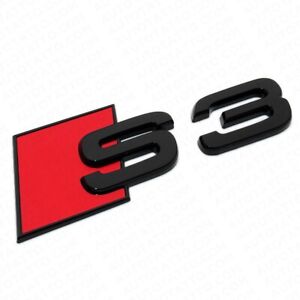 For Audi S3 Gloss Black Rear Letter Tail Badge Trunk Emblem Badge Sport