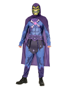 Mens Skeletor Costume Deluxe Licensed Halloween Fancy Dress Adults Outfit