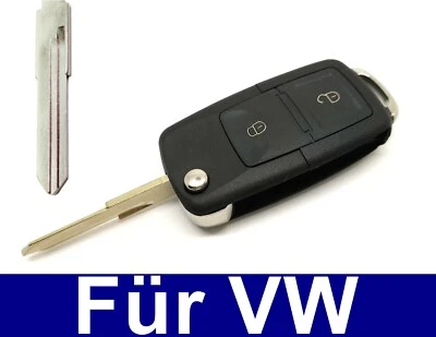 2 button flip key housing with blank for VW Transporter T4 Multivan AH - Image 1 of 4