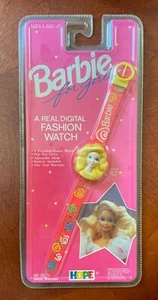 Vintage Barbie 5 Function Digital Fashion Watch 1992  - Flip Cover -  New - Picture 1 of 2