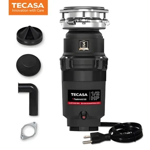 1/2 HP Garbage Waste Disposal All-Steel Continuous Feed Anti-Jam & Compact - Picture 1 of 9