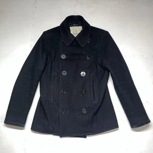 Vintage Polo Ralph Lauren Denim & Supply Peacoat Jacke Mantel Herren Small Schwarz - Bild 1 von 10