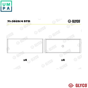 CONNECTING ROD BEARING 71-3929/4 STD STD FOR AGG/AKR/ATM/AZM/ALT/AZG/AZH 2.0L - Picture 1 of 11