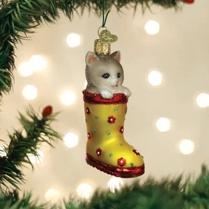Od World Weihnachten Kätzchen im Regenstiefel Katze Weihnachtsschmuck kostenloser Versand - Bild 1 von 1
