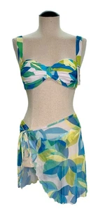 Women’s Jessica Simpson Bikini Bathing Suit 3 Piece Floral Medium NWT Summer - Picture 1 of 8