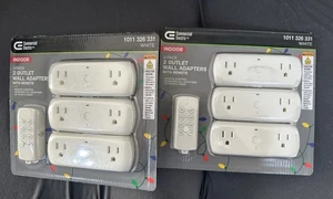 Adattatori da Parete 2 Uscite con Telecomando Wireless Interno Bianco Confezione da 3 NUOVI - Foto 1 di 6