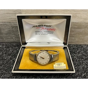 1959 Hamilton T-402 Thin-O-Matic Micro-Rotor 10K GF Wristwatch w/ Original Box - Picture 1 of 16