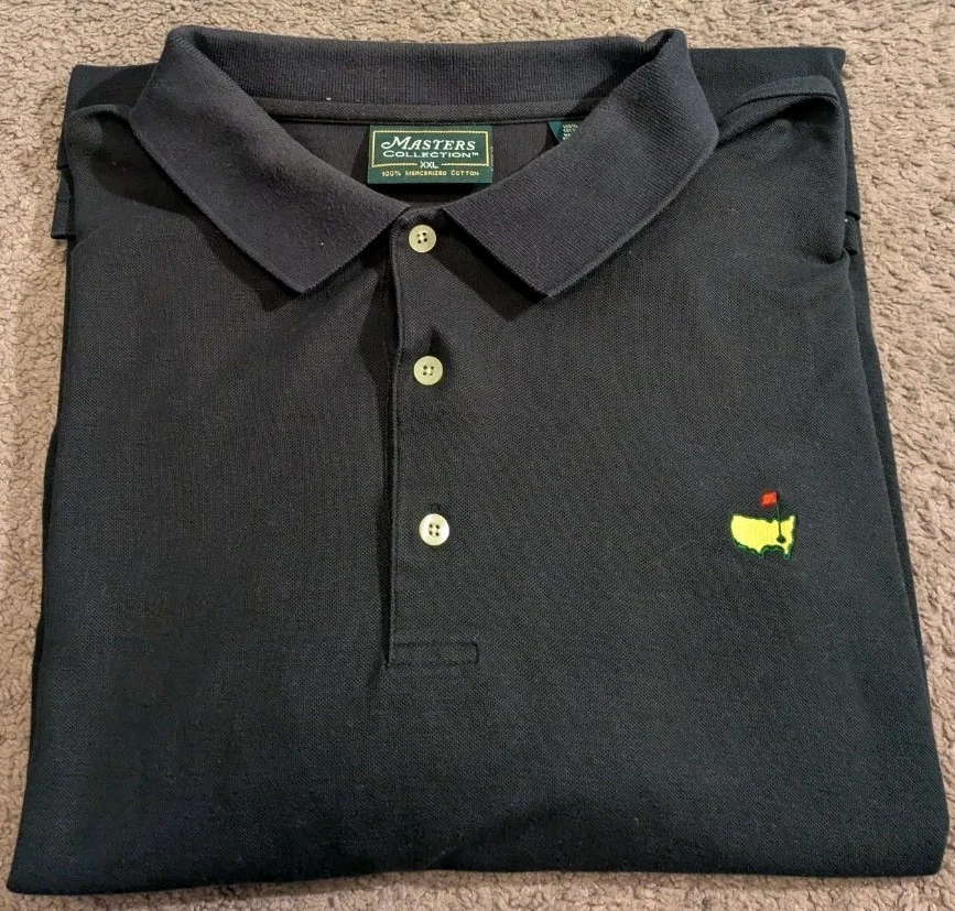 Polo de colección Masters Golf Tournament Augusta National algodón negro para hombre 2XL Foto 1 de 4