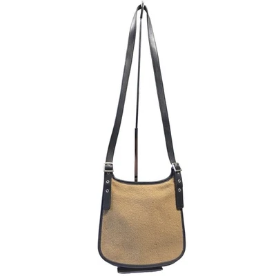 Bolso de Hombro Coach 9479 Cuero Bordado Lana Negro Hebilla Acento Boho Preppy Foto 1 de 4