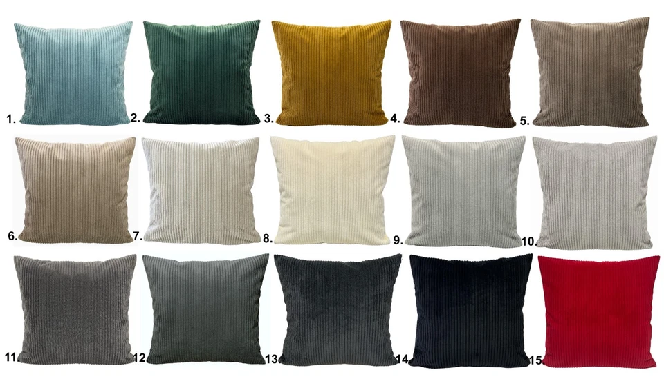 2 er SET Kissenbezug in 11 Maßen Cord Samt Bezug Kissenhülle Deko Kissen 50X60.. - Bild 1 von 1