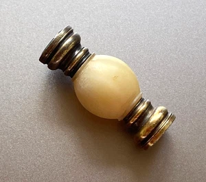 ANTIQUE MOTHER OF PEARL DOUBLE ENDED DESK SEAL INTAGLIO FAMILY CREST - Picture 1 of 6