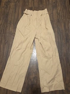 Derek Lam 10 Crosby Neu mit Etikett Sergio Leinenmischung hohe Taille weites Bein Hose Größe 6 - Bild 1 von 5