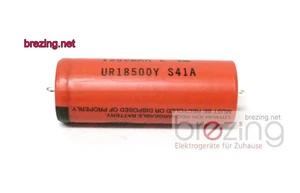 Sanyo Akku Li-Ion, UR18500Y 1300mAh LU47A rot mit Nippel Braun Rasierer Epilator - Bild 1 von 4