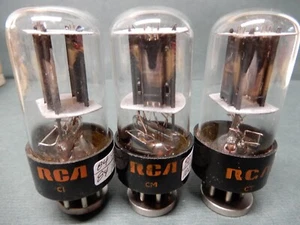RCA 6SN7 Tubi Aspirazione Logo Rosso Piastra Nera (3) 84/84% 92/103% 103/100% Gm - Foto 1 di 4