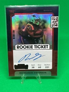 Boleto de novato Rhamondre Stevenson 2021 Panini Contenders automático Red Zone Patriots - Imagen 1 de 2