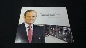 Vintage 1978 CHRYSLER IMPERIAL Sales Brochure Our New Electronic Marvel w/Letter - Imagen 1 de 5