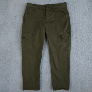 Talbots Pants Womens 6P 28 Petite Green Signature Cargo Capri Utility Jeans - Picture 1 of 12
