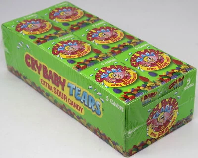 Cry Baby Extra Sour Crunchy Candy 5 种口味散装盒 24 包 2.96 磅 — 第 1/4 张图片
