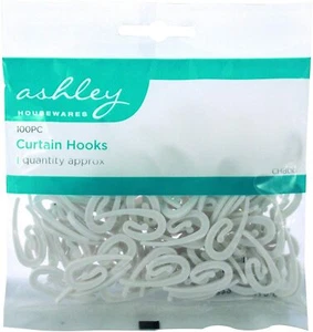 Ganci per Tende Bianchi Rete in Plastica 6 Sagomi per Nastro Testata - Confezione da 100  - Foto 1 di 4