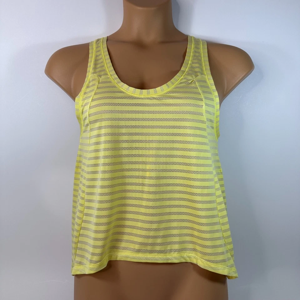 Camiseta sin mangas ZYIA Active amarillo limón Nimbus espalda dividida malla para mujer mediana M Foto 1 de 4