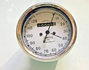 FIT FOR BSA Enfield Ariel Replica Smiths White Speedo 120 Mph @VD - Picture 1 of 5