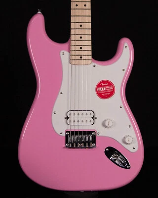 Squier Sonic Stratocaster HT H, Maple FB, Flash Pink - Image 1 of 4