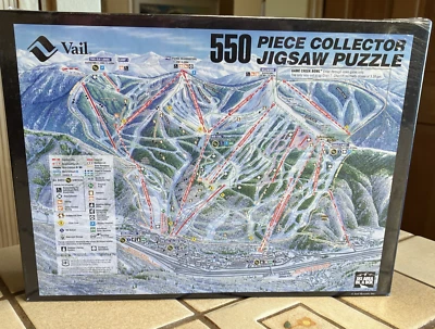 VAIL ski TRAIL MAP JIGSAW PUZZLE FRAMEABLE POSTER SIZE 24" X 18" 550 PC NEW - Image 1 of 4