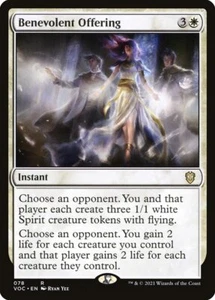1x Benevolent Offering - NM - Innistrad Crimson Vow Commander -SPARROW MAGIC mtg - Picture 1 of 1