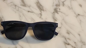Lacoste L995S 53:18:145 Sunglasses Men Matte Blue Square Authentic 145#3 NWOT - Picture 1 of 10