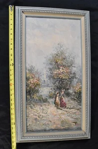 Marie Charlot Original Ölgemälde auf Leinwand, viktorianischer Stil, 16" x 28" - Bild 1 von 6