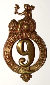 BRITISH MILITARY CAP BADGES, The 9th, East Norfolk Regiment of Foot 1874-81 - Picture 1 of 2