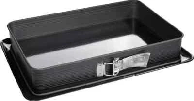 Zenker Rechteck-Springform mit schnittfestem Emaille-Servierboden 42x29x7,5 cm - Bild 1 von 4