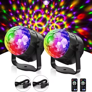 2Stk. LED Discokugel Lichteffekt Magic RGB DJ Party lichtorgel Bühnenbeleuchtung - Bild 1 von 12