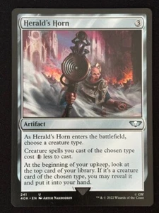1x MTG Herald's Horn - Universes Beyond: Warhammer 40,000 (40K) #241 - Magic - Picture 1 of 2