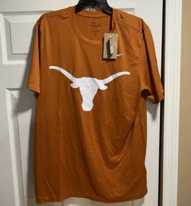Men’s Nike Dri-Fit Texas Longhorns Short Sleeve Shirt BURNT ORANGE NWT SZ L - Picture 1 of 4