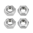 Hex Weld Nuts,3/8-16 Carbon Steel with 3 Projections Machine Screw Gray 4pcs
