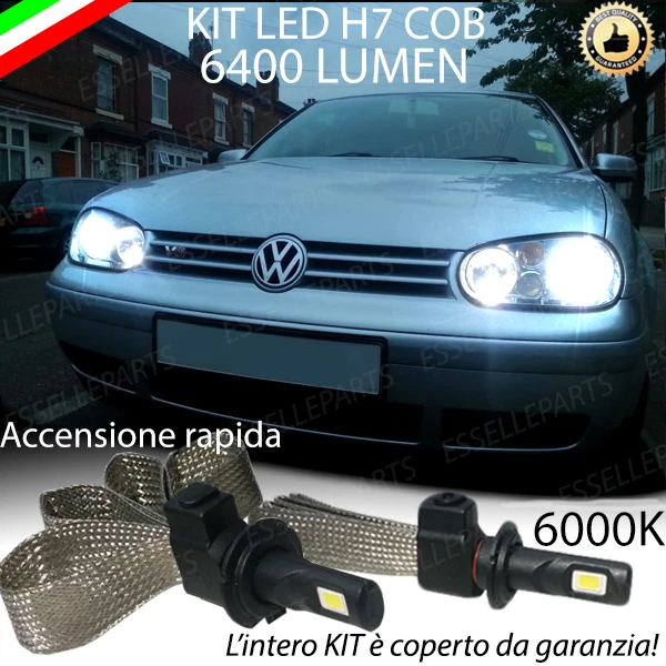 KIT LAMPADE ANABBAGLIANTI LED VW GOLF IV 4 LED H7 6000K 6400 LUMEN - Immagine 1 di 1