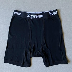 Supreme x Hanes Boxer Briefs Black Size-XLarge Brand New - Picture 1 of 4