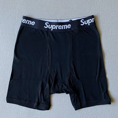 Supreme x Hanes Boxer Briefs Black Size-XLarge Brand New - Image 1 of 4