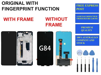 Motorola Moto G84 LCD P-OLED Touch Screen Digitizer Frame Assembly Replacement - Image 1 of 2