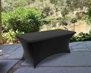 Tablecloth Rectangular Stretch Spandex Tight Fit Table Cover Utopia Kitchen - Picture 1 of 8