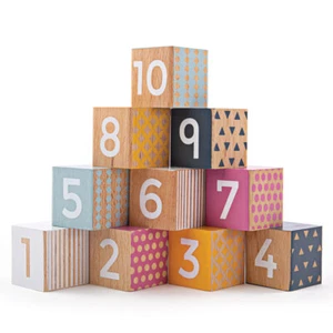 Bigjigs Toys 10 Zahlenblöcke aus Holz, Babyspielzeug, Stapel- & Sortierspielzeug - Bild 1 von 2
