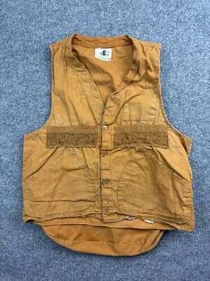 Chaleco Cazador de Ovejas Negro De Colección Tirador Marrón Medio Hecho en Japón Abotonado Foto 1 de 4