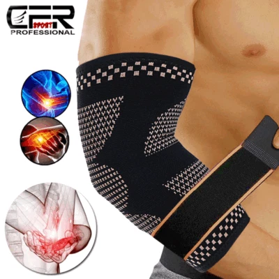 CFR Hochwertige Ellenbogenbandage Tennisarm Golfer Ellbogen Bandage Stütze Sport AP