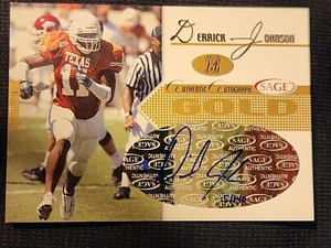 2005 DERRICK JOHNSON SAGE ROOKIE RC GOLD Auto /140 - Picture 1 of 3