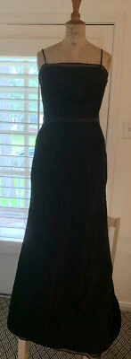 Vestido de fiesta Lázaro, tafetán negro iridiscente talla 10 Foto 1 de 4