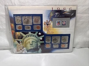 Beautiful 1986 Panel from the PCS Uncirculated Coin Mint Set - Picture 1 of 9